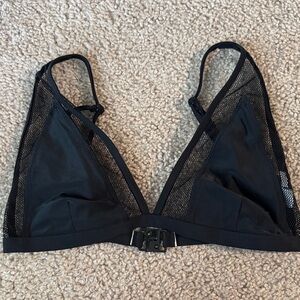 Twiin Black Mesh Triangle Swim Top